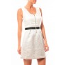 Short Dress Nella S/L 10107365 Blanc/Beige