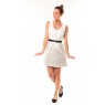 Short Dress Nella S/L 10107365 Blanc/Beige