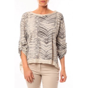 Tee shirt Zèbre Asso Gold Beige - 1 acheté = 1 offert