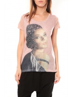 Tee shirt Y-0008 Rose poudre