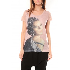 Tee shirt Y-0008 Rose poudre