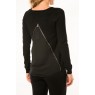 Zipper Blouse Glory Eve LS 10114841 Noir