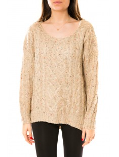 Pull A2173-1 Beige - 1 acheté = 1 offert