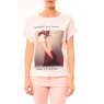 Tee-shirt B005 Blanc/Rose - vetement femme