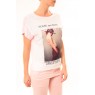 Tee-shirt B005 Blanc/Rose
