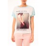 Tee-shirt B005 Blanc/Bleu - vetement femme