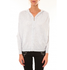 Sweat zippé L1039 gris clair