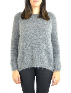 Pull Effet Noix Coco Anthracite 