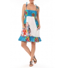 Robe bretelle  Grenada imprimée Fleurs