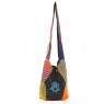 Sac besace patchwork motif chouette  Bleu