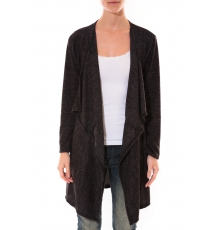 Cardigan Long Fashion Moda Noir