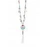 Collier sautoir Peace Blanc