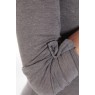 Tee-shirt basique col Tunisien Gris - vêtement femme