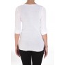 Tee-shirt basique col Tunisien Blanc - vêtement femme