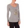 pull five col rond 1036 Gris