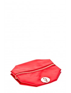 Pochette besace bouton doré Rouge