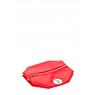 Pochette besace bouton doré Rouge