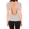 T-shirt dos cache coeur 017 Gris