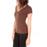 T-shirt basic cache cœur 23E-14 Marron