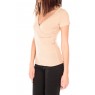 T-shirt basic cache cœur 23E-14 Beige