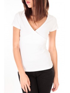 T-shirt basic cache cœur 23E-14 Blanc