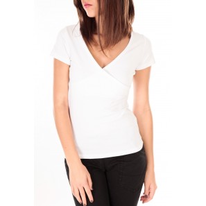 T-shirt basic cache cœur 23E-14 Blanc