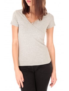 T-shirt basic cache cœur 23E-14 Gris