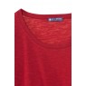 T-shirt femme col rond en jersey flammé Rouge