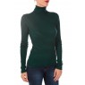 Sous pull femme rayé en coton léger côtelé Vert