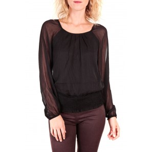 NEEBA MARIA DICTE LS TOP MIX EA Noir