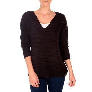 ELISA LS DEEP V-NECK Noir 