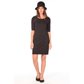 LYNETTE 2/4 POCKE DRESS  Noir