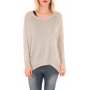 PRIME LS OVERSIZE BLOUSE KM Écru