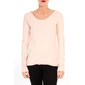 T-shirt Empiècement Pailleté 2119 Rose poudre