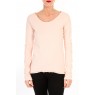 T-shirt Empiècement Pailleté 2119 Rose poudre