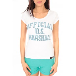 T-shirt Official Us Marshall Strass Blanc