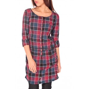 Flanell Dress Color Rouge