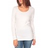 Lara stretch longsleeve Blanc