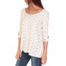 Top fancy star print shirt Blanc