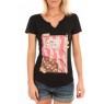 T-Shirt Mimi Flamme Print Noir