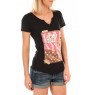 T-Shirt Mimi Flamme Print Noir