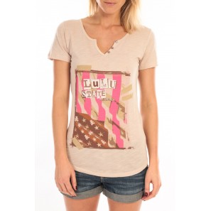 T-Shirt Mimi Flamme Print Beige