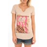 T-Shirt Mimi Flamme Print Beige