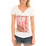 T-Shirt Mimi Flamme Print Blanc