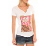 T-Shirt Mimi Flamme Print Blanc