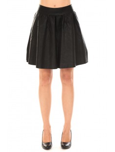 JANICE SHORT PU SKIRT Black