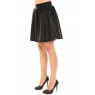 JANICE SHORT PU SKIRT Black