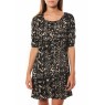 DRESS LEAH 3/4 SHORT EX7 Black/LATTE