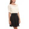 Minto 2/4 short dress Blanc/Noir