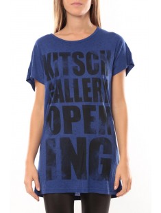 Gallery ss long Top 10098464 Bleu/Noir